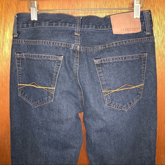 Men’s 30/32 AEROPOSTALE SKINNY Dark Denim Button Fly Jeans W30 x L32 Excellent - Picture 8 of 12